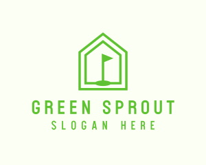 Green Home Golf Course logo design