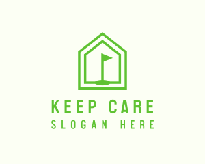 Green Home Golf Course logo design