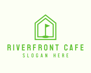 Green Home Golf Course logo design