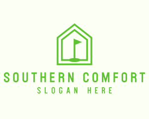 Green Home Golf Course logo design