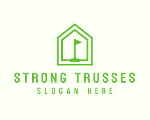 Green Home Golf Course logo design