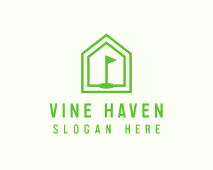 Green Home Golf Course logo design