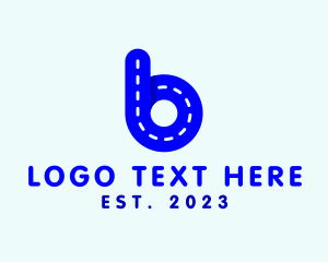 Repair - Car Racing Track  Letter B logo design