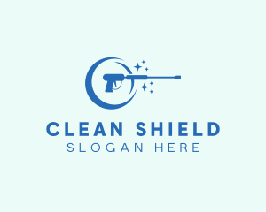 Sanitizing - Sparkling Power Washer Cleaning logo design