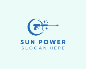 Sparkling Power Washer Cleaning logo design