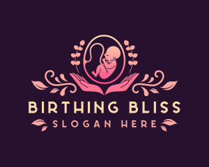 Midwife - Baby Embryo Prenatal Care logo design