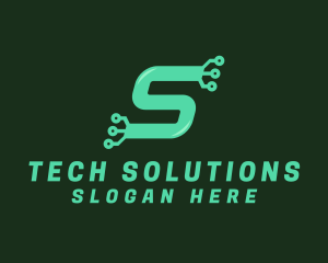 Tech Circuit Letter S Logo