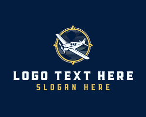 Logistics - Compass Plane Pilot logo design