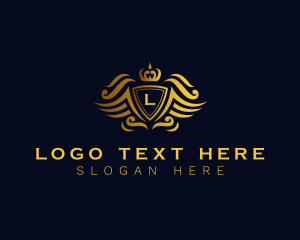 Sovereign - Elegant Crown Wing Crest logo design