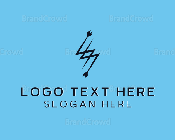 Lightning Electrical Socket Logo