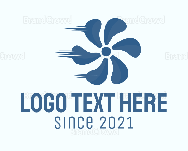 Blue Fast Propeller Logo