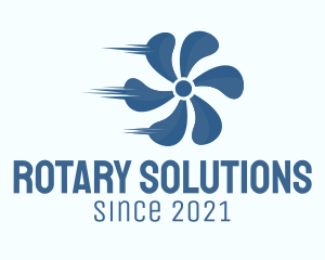 Rotary - Blue Fast Propeller logo design