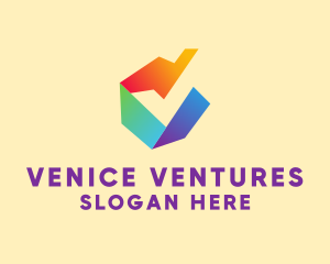 Colorful Company Letter V  logo design