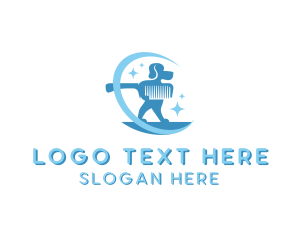 Shih Tzu - Dog Comb Grooming logo design