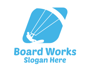 Board - Blue Kitesurfing Sports logo design