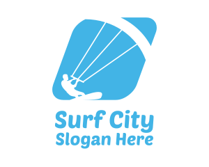 Blue Kitesurfing Sports logo design