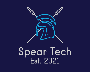 Spear - Spartan Knight Spear logo design