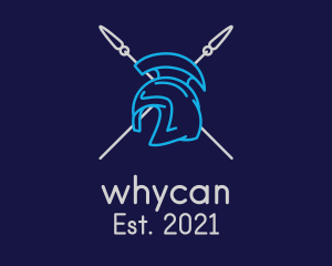 Historian - Spartan Knight Spear logo design