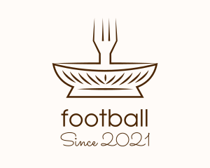 Kitchen - Minimalist Fork Plate logo design