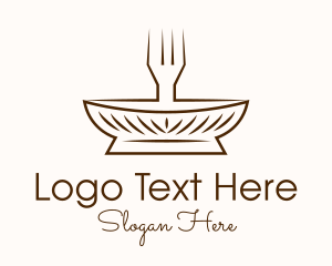 Minimalist Fork Plate Logo