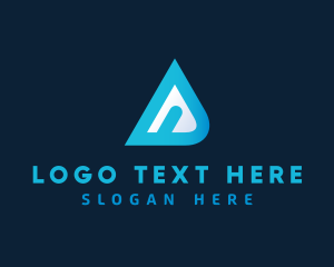 Letter A - Modern Triangle Tech Letter A logo design