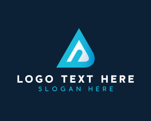 Accounting - Modern Triangle Tech Letter A logo design