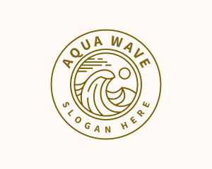 Sun Waves Resort logo design