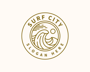 Sun Waves Resort logo design