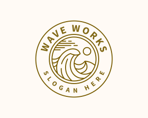 Sun Waves Resort logo design