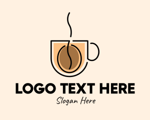 Minimal - Robusta Coffee Cup logo design