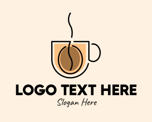Bean - Robusta Coffee Cup logo design