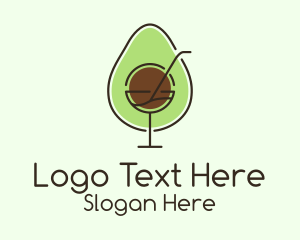 Avocado Juice Drink Logo