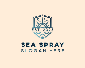 Sea Compass Navigation logo design