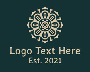 Beige - Floral Mandala Decor logo design
