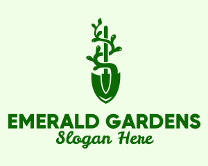 Green Shovel Vine  logo design