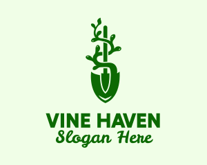 Green Shovel Vine  logo design