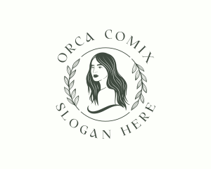 Hairstyle - Natural Organic Woman logo design