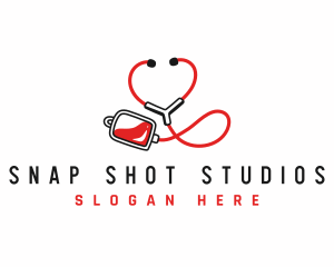 Bp - Stethoscope Blood Bag logo design