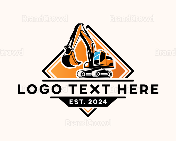 Excavator Digger Machinery Logo