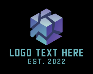 Network - Gaming 3D Cube logo design