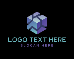 3d - Gaming 3D Cube logo design