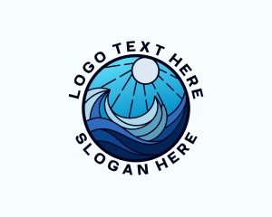 Island - Sea Surfing Resort logo design