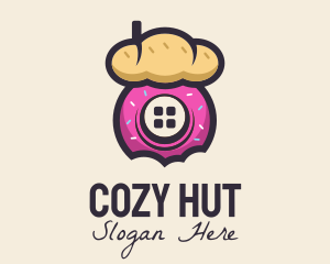 Hut - Bread & Donut Bakery logo design