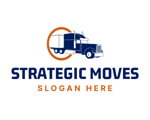 Transport Vehicle Freight Truck logo design