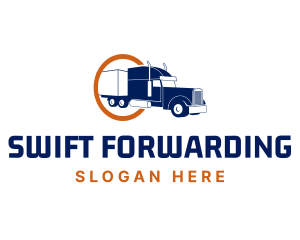 Transport Vehicle Freight Truck logo design