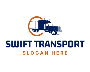 Transport Vehicle Freight Truck logo design