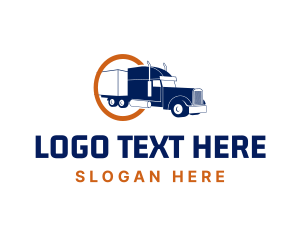 Moving Company - Transport Vehicle Freight Truck logo design