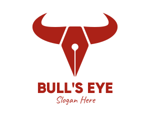 Bull Fountain Pen  logo design