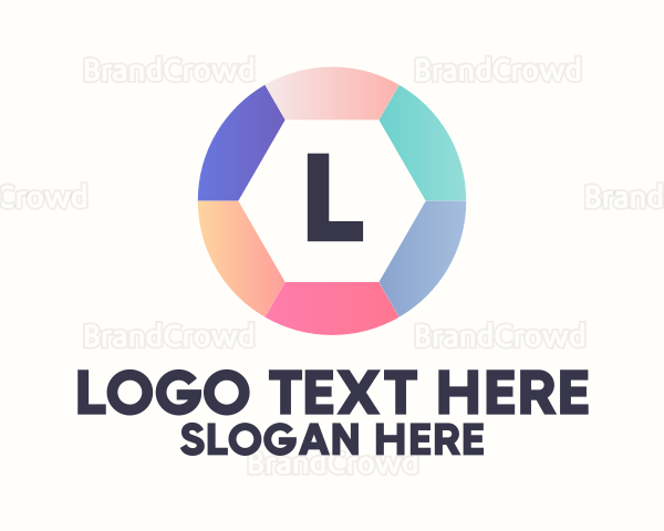 Gradient Hexagon Interior Designer Logo