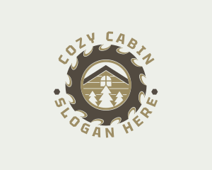 Cabin - Lumberjack Cabin Carpentry logo design